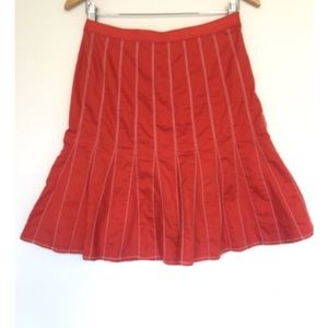 Vermillion Flared Mini Skirt